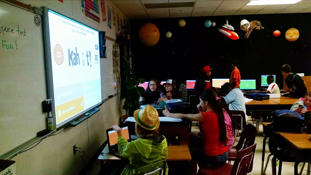 tygercope's tweet photo. KAHOOT for Space Test Review #LoveMySchoolDay #oakwoodintermediate #leopardscience #csisd #kahoot http://t.co/PT2Fuii1iT