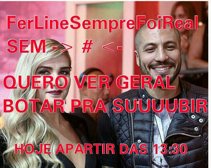 SaGarciaaa's tweet photo. FerLineSempreFoiReal http://t.co/524bfODm6r