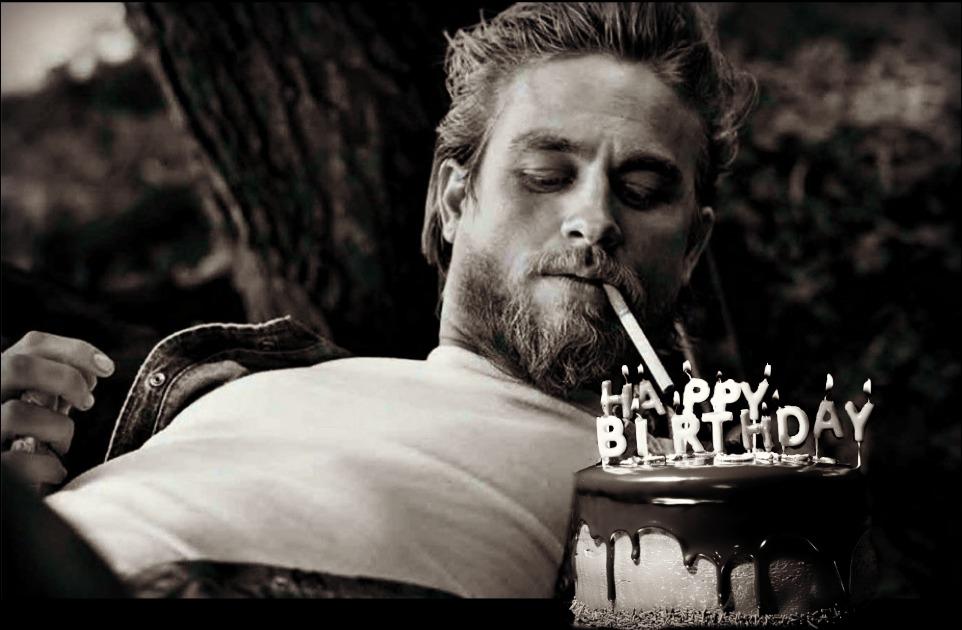 \" Happy Birthday to my TV son Charlie Hunnam!         