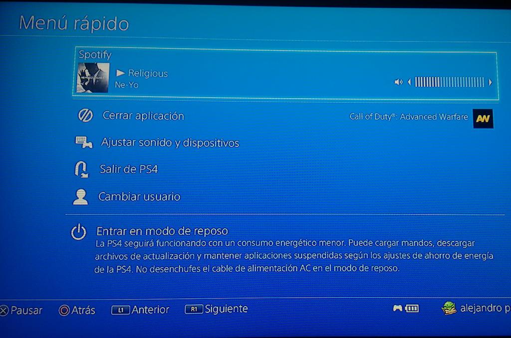 AleYosito's tweet photo. Que maravilla, Spotify + cod #PS4Update 🎮 http://t.co/oiYFWvCkty