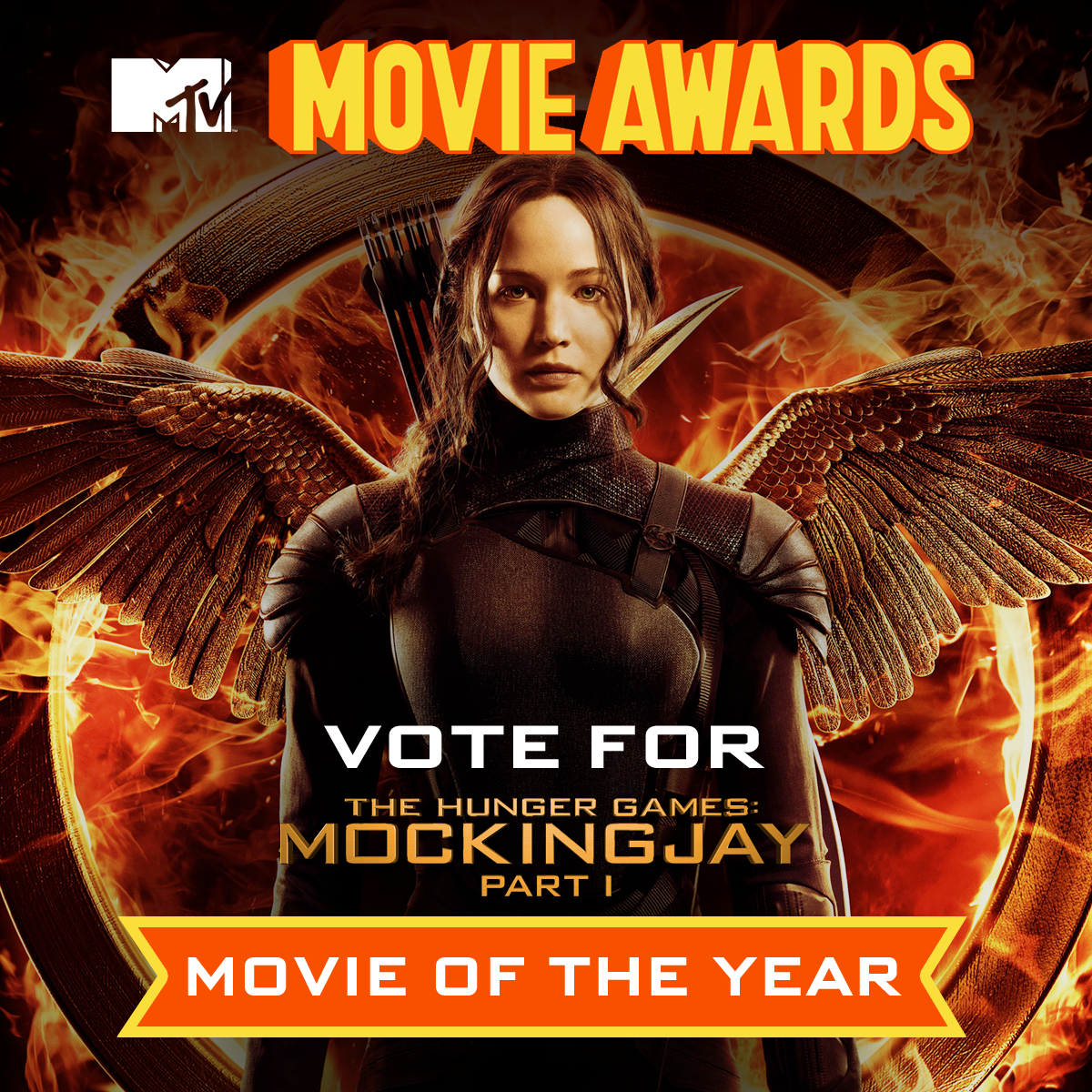 TheHungerGames's tweet photo. Vote #Mockingjay Pt 1 for @MTV #MovieAwards Movie of the Year - http://t.co/NnC3mJX5WB
Watch the show Sunday at 8/7c. http://t.co/CcVllzXIz2