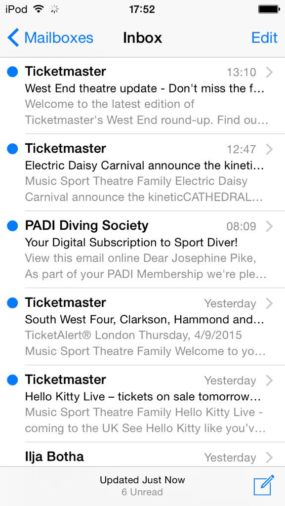 DeskGotWings's tweet photo. @TicketmasterCS despite repeatedly removing myself from all your email lists the spam continues #makeitstop #again http://t.co/10NZhzp7yq