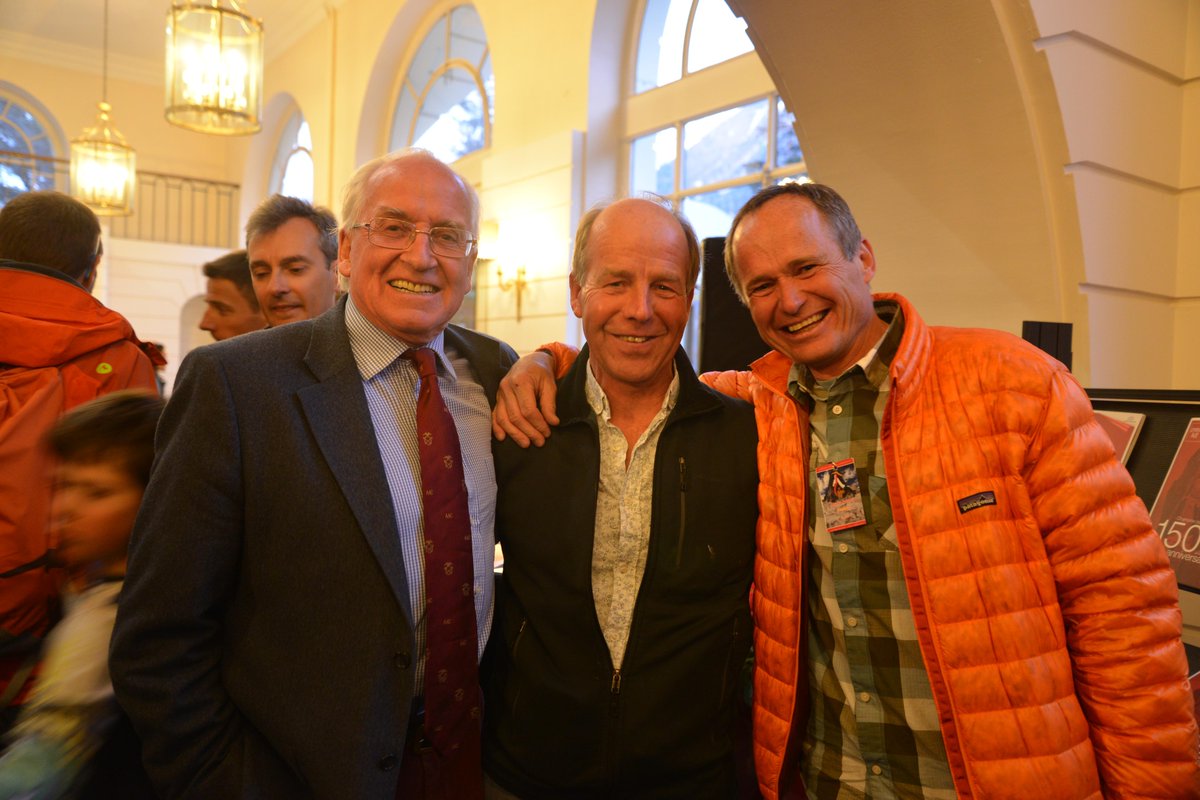 TrekandMountain's tweet photo. #DougScott #SandyAllan and #MarkoPrezelj at the @PioletsDOr awards #Chamonix http://t.co/cLXnKGTgtN