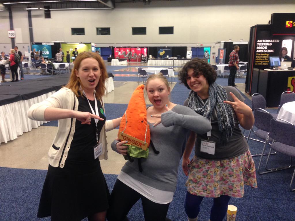 kstepniowska's tweet image. Preparation for #DjangoCarrots @ggCarrots #PyCon2015 @smguermond with our #Python friends