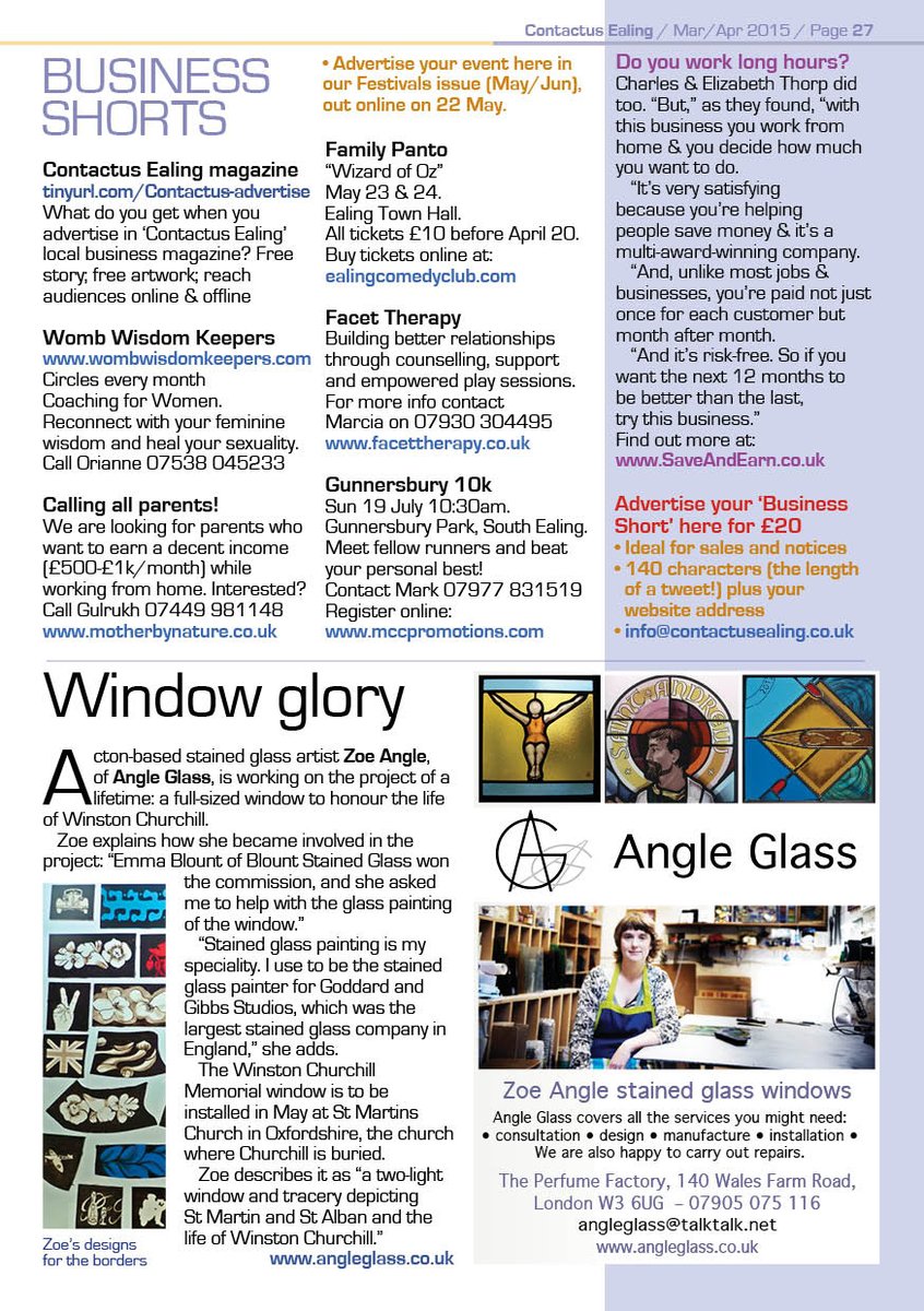 ContactusEaling's tweet image. p26-27 'Contactus Ealing' Mar/Apr
• Esther Needle
• Business Shorts
• stained glass
• websites
issuu.com/contactusealin…