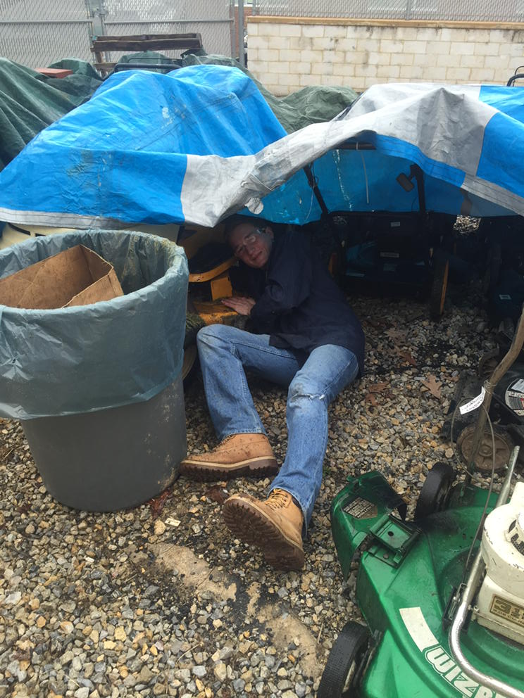 rnianson08's tweet photo. This is what us Ag Teachers called dedication..one of my Ag Mech I kids working on his mower in the rain! #psuaged15 http://t.co/JXTUcPbJhn