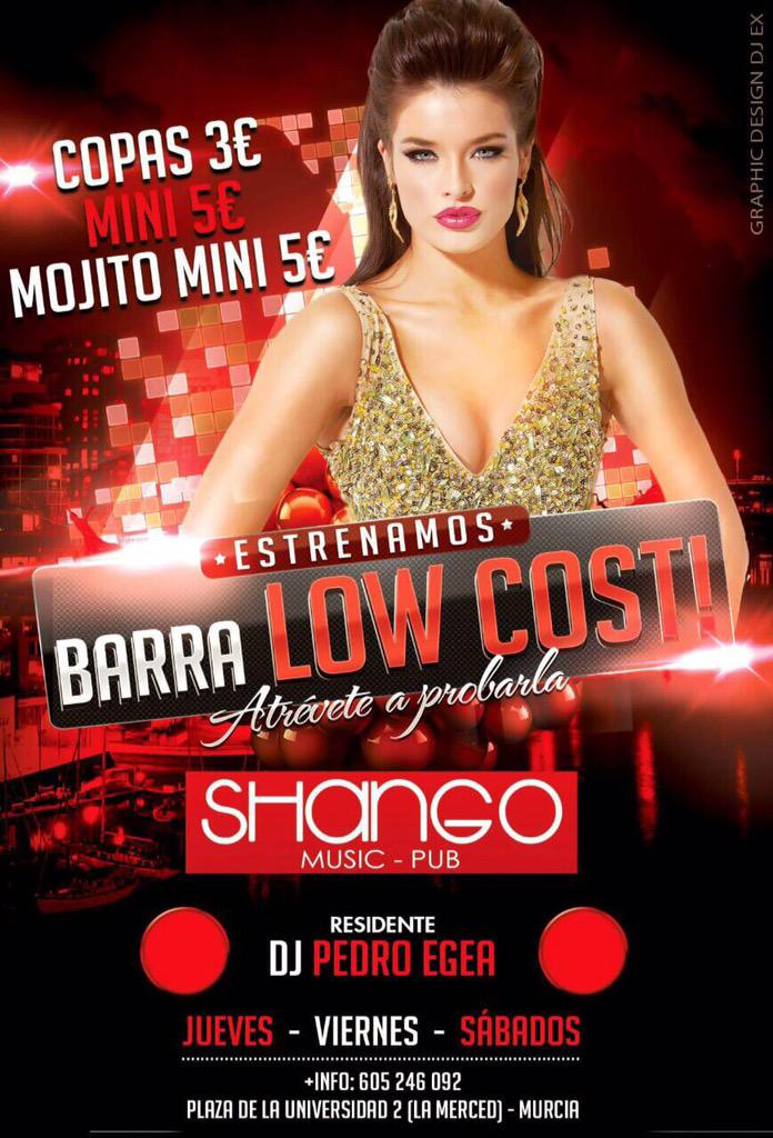 MurciaShango's tweet photo. Esta noche estrenamos nueva BARRA LOW COST!!!
¡¡¡Atrévete a probarlo!!!#Murcia #estamosdemoda #fiesta #Shango http://t.co/JWpBf16VUd