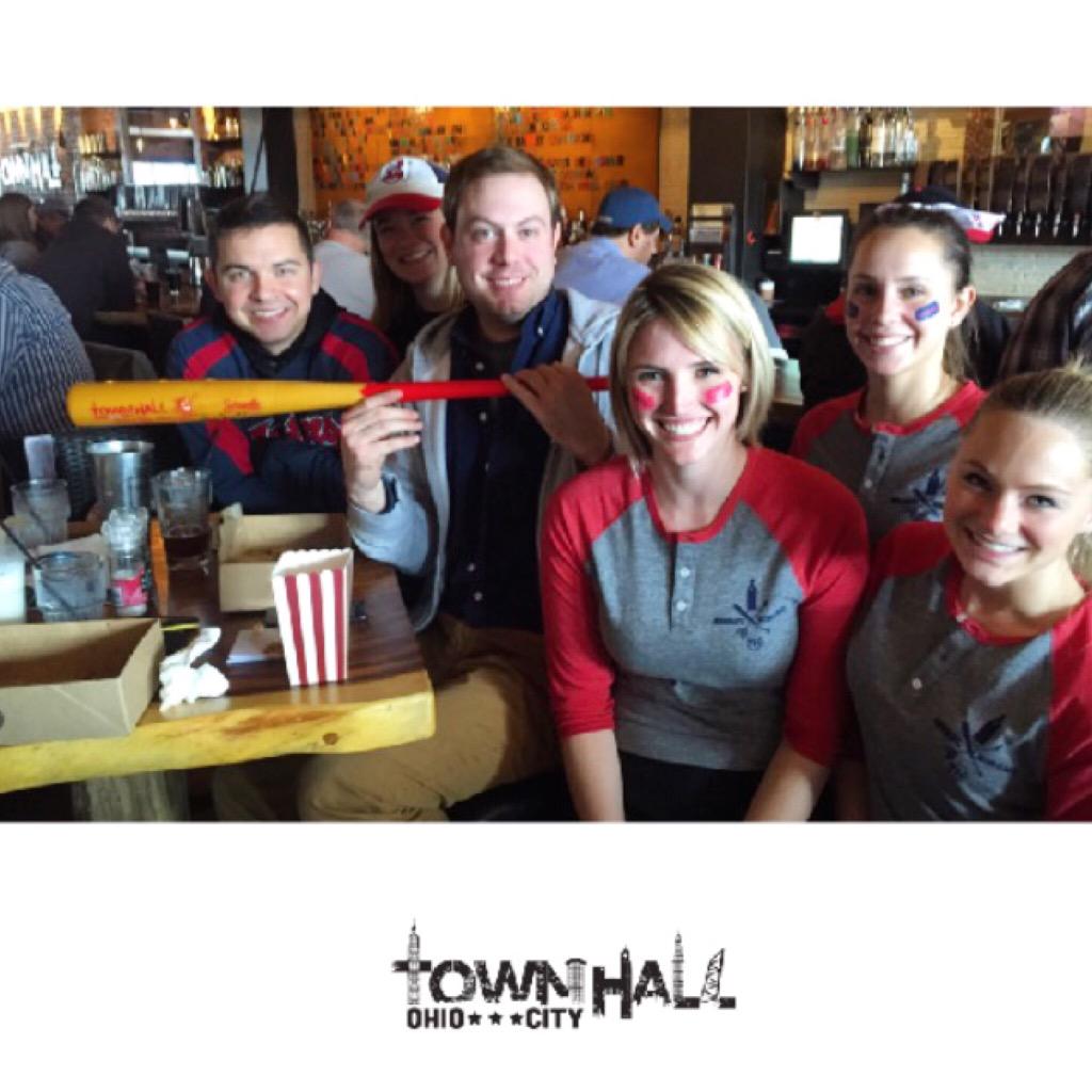 TOWNHALLOHC's tweet photo. Congratulations to our winners of the @carlosbaerga x @JVSCave Bat ⚾️ #OpeningDay http://t.co/eHVd8rLpdC