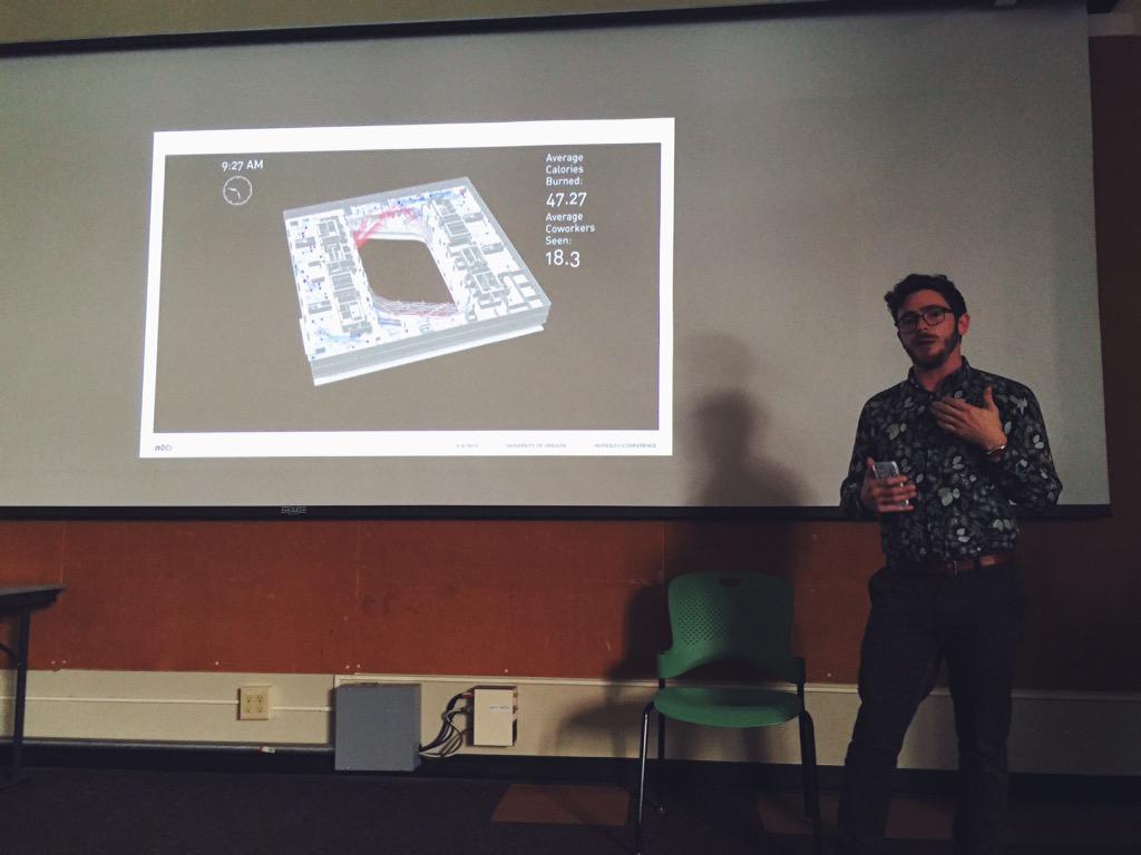 carolventures's tweet photo. Killer lecture by @andrewheumann yesterday: Architects + Algorithms #hopesconference @NBBJDesign http://t.co/u2wByMLRMd