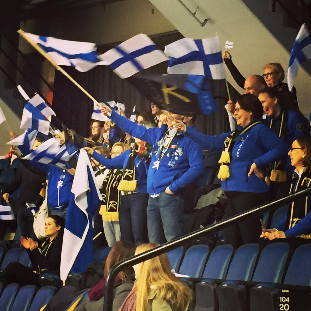 The Finnish fans are certainly not quiet! 🇫🇮 #WorldSynchro15