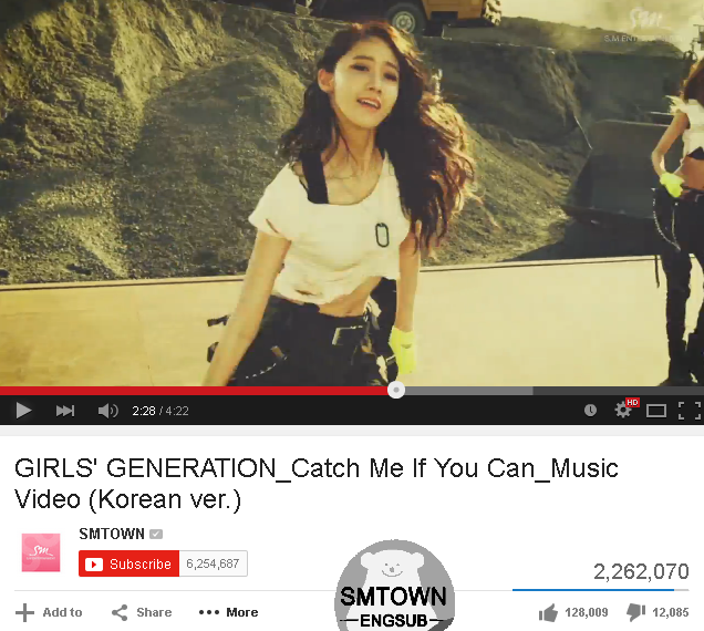 SMTownEngSub's tweet photo. [LIST] SNSD's "Catch Me If You Can" Korean ver. MV hits 2,000,000 YouTube views in 16 hours http://t.co/MMOPcdBkMN http://t.co/NbzeVIEVCt