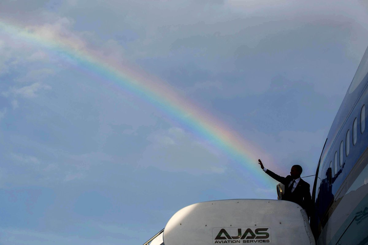Obama gay is finally transparent with a rainbow