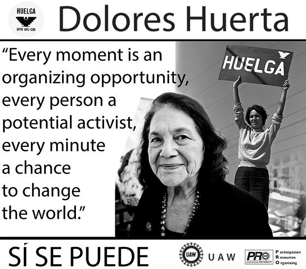 Happy 85th birthday, accomplished labor and civil rights leader Dolores Huerta! 
