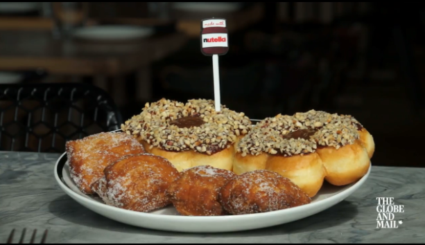 globeandmail's tweet photo. VIDEO: Italian baker taste tests Tim Hortons' new Nutella doughnut and pastries http://t.co/OtA3NuyDAf http://t.co/P7muJg5VyT
