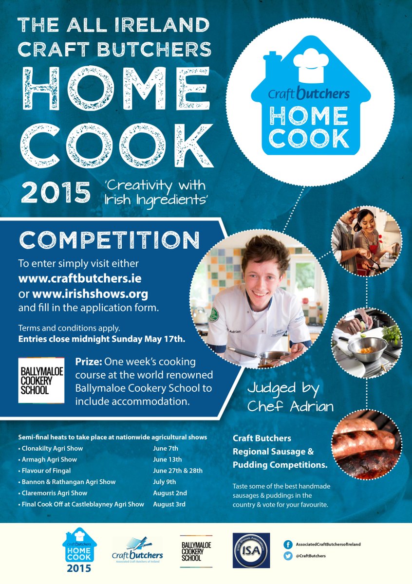 A good Home Cook? Enter our competition craftbutchers.ie/home-cook-2015/ @chefadrianm <a href="/BallymaloeCS/">Ballymaloe Cookery</a> #CraftButchersHomeCook