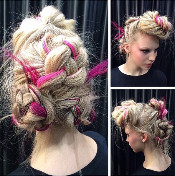 This crimped-to-perfection display of brilliance is our hair candy for the day! Happy Fishtail Friday! via <a href="/pravana/">pravana anil</a>