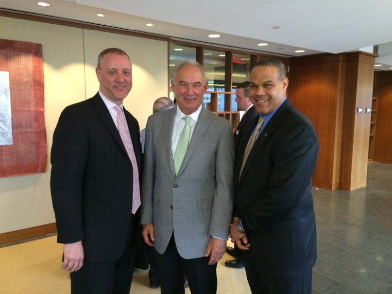 Keynote speaker <a href="/RandyNOGWOG/">Randy Lewis</a> with emcee <a href="/davidyas/">David Yas</a> &amp; @walgreens Regional Manager Damian Smith #NECCBOA