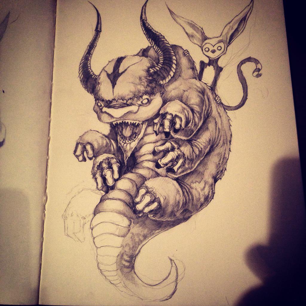 Shawn Coss on X: "Here's a Last AirBender Appa tattoo design I'm finishing up. Angry Appa! http://t.co/y0TZT2C974" / X