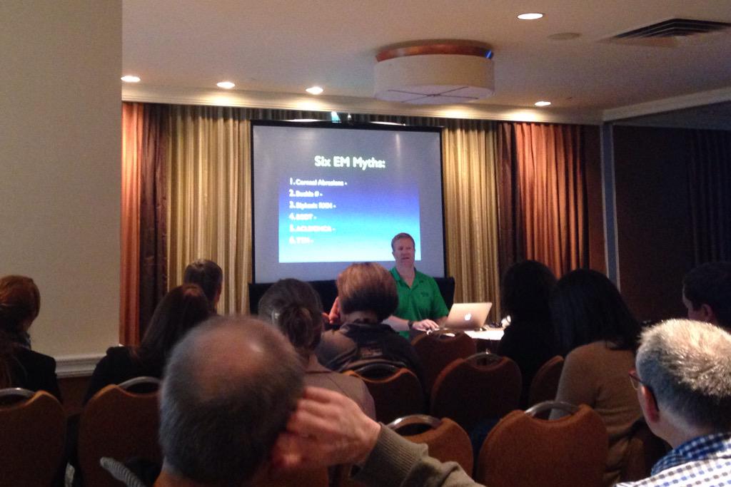 LessIsMoreMed's tweet photo. Busting myths with @TheSGEM #SRPC2015 Be skeptical! egdt, corneal analgesia, ACLS Rx, hypothermia, casts, anaphylaxis http://t.co/XliLd0sZ5P