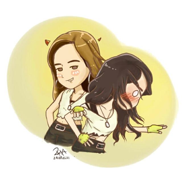 yoongsty's tweet photo. Giggling XD #catchYoona #catchYoonYul LOL http://t.co/qy1ZcWrAWL