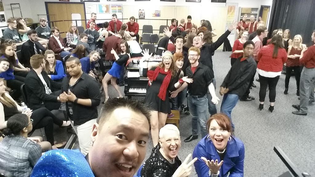 PBCvocalband's tweet photo. In the green room with the other groups http://t.co/8kWRjtDhaG