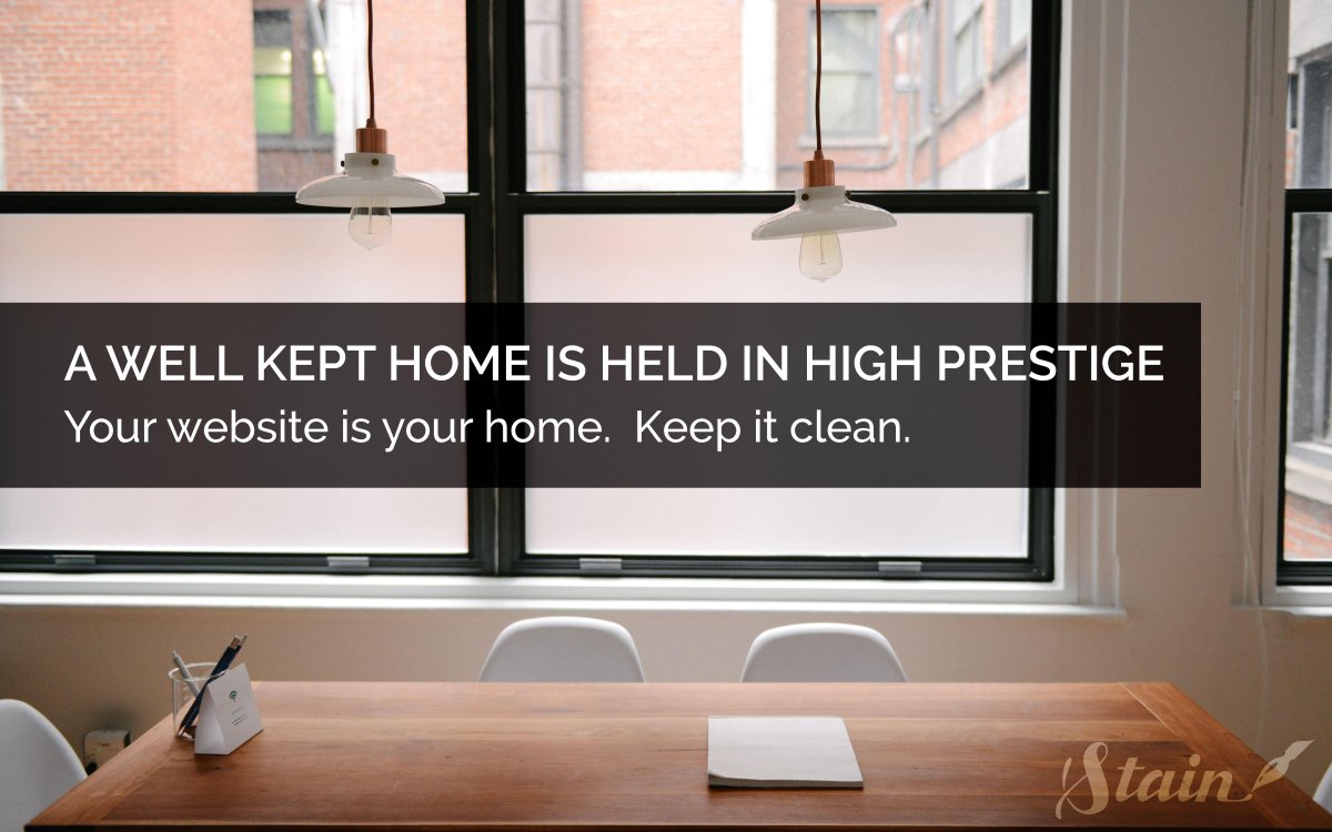 KyleJRushing's tweet image. A well kept home is always held in high prestige. Your website is your home. Keep it clean.