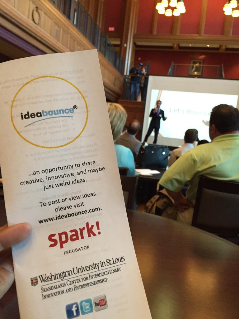 redjacketdude's tweet photo. #ideabounce #parkway #spark @WUSTL @SkandalarisCtr http://t.co/HqjeWBnURZ