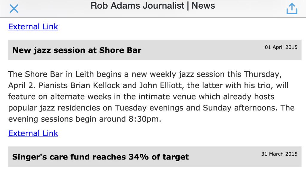 JazzTwitJohn's tweet photo. Thanks @rabjourno! @LeithShoreBar #jazz #jazzuk #edinburgh #edinburghevents. http://t.co/GcJVbQbA22