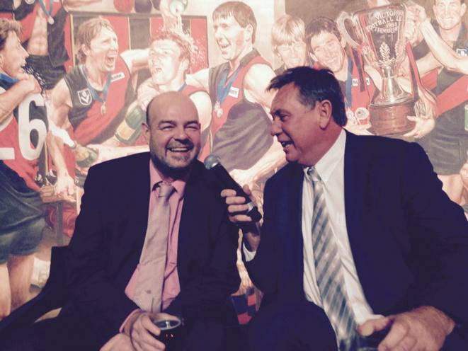 OFarrellPeter's tweet image. Mark Robinson - (fmr player/coach - Frank Dunell (fmr coach) talk NOBSPC @Dons 84/85 P'ship reunion
@NOBSPCBrunswick