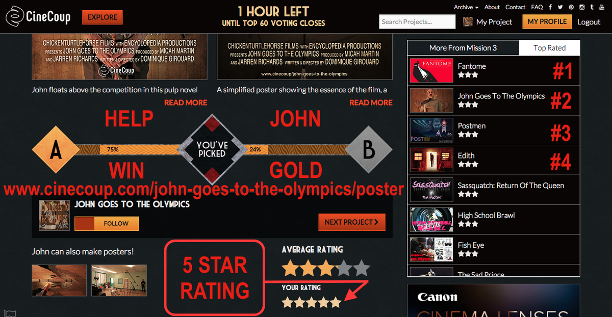 olympicjohn's tweet photo. IT'S CRUNCH TIME! 5 STAR RATING our poster mission is the way to help us http://t.co/PpowmP5nWk #NationalSiblingsDay http://t.co/vEuSs3aU1I