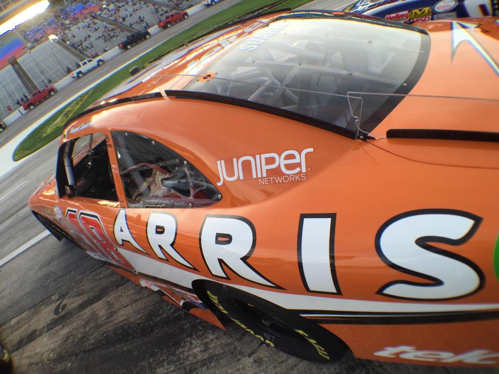 JoeGibbsRacing's tweet photo. Give a warm JGR-family welcome to @JuniperNetworks, now on-board the @ARRIS #Camry of @dnlsuarez! http://t.co/BM1qcOCeDk