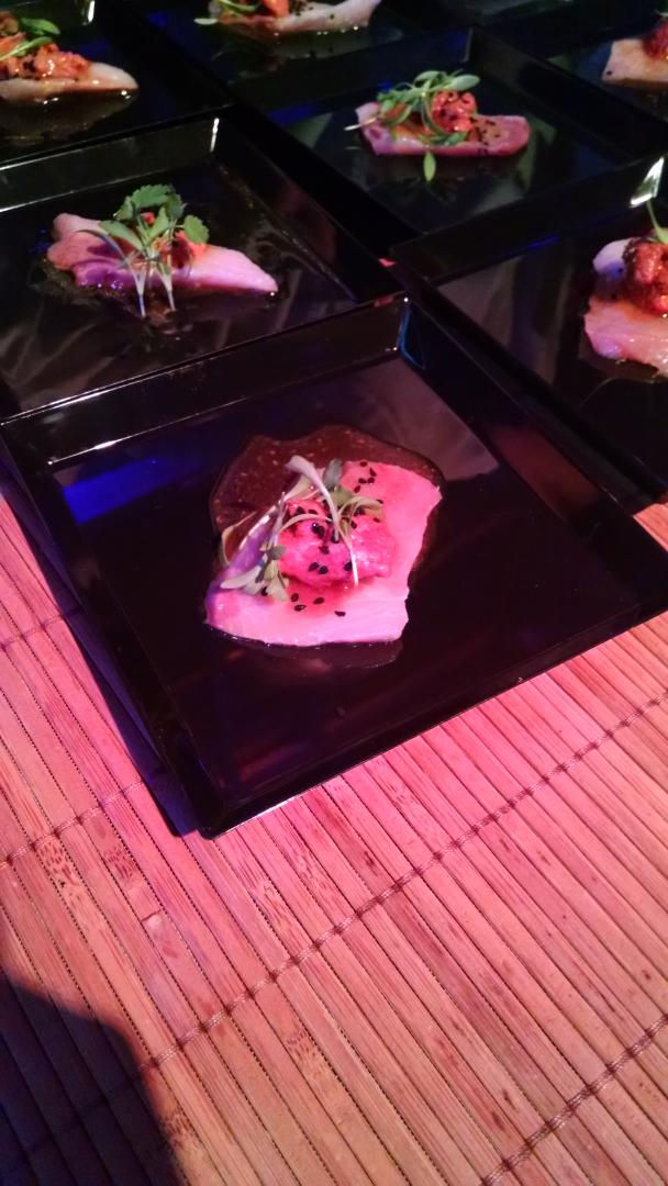 BLFboston's tweet photo. Hamachi Sashimi with Sea Urchin by @oyaboston! http://t.co/5U1ZBnjJF8