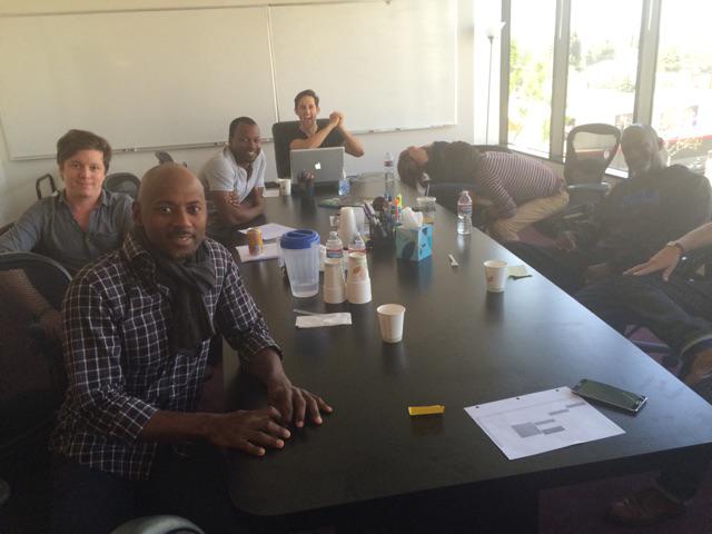 Visual proof of the presence of the great <a href="/romanymalco/">Romany Malco</a> in the <a href="/MadDogsWriters/">Mad Dogs</a> room today.