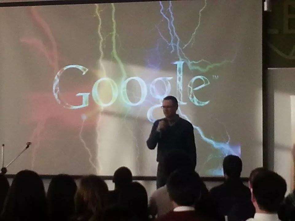 SWNotreDame's tweet photo. We are delighted to have @google represented today. They are strongly focused on fostering entrepreneurship #SWND15 http://t.co/hTaZOrFKlx