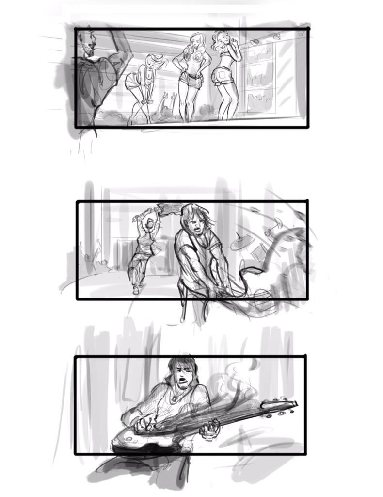 BryDeLoach's tweet photo. Some #storyboards for the new #Halestorm video #Amen. Sweet gig with #Anthemfilms. @Halestorm #musicvideo #drawing http://t.co/TogRmuou0Z