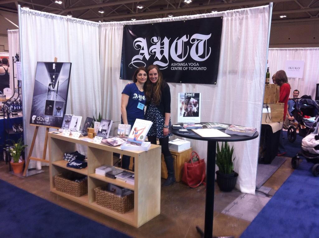 ashtangayogaTO's tweet image. Day one of #toyogashow2015 down ! 2 more days to go! #ashtangayogato #learntofloat #ashtangayoga #toronto