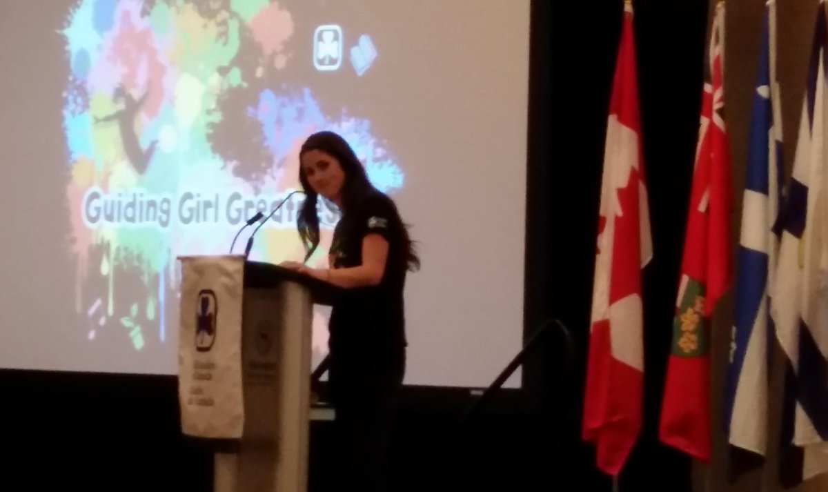 girlguidesofcan's tweet photo. "I first found my confidence when I was in Girl Guides," says #GGCconf15 guest speaker Rachel Bonnetta. http://t.co/avdEafzbuF
