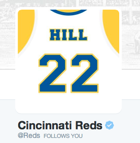 MLBONFOX's tweet photo. Shoutout to the @Reds for their amazing avatar today.

#RIPLaurenHill http://t.co/q1tPFPy9Bm