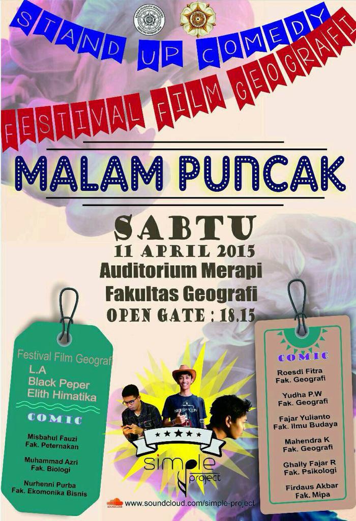 MrSimplePro's tweet photo. Yuu ramein dateng acara dari @BEMFGEUGM samapai ketemu nanti malam guys ;) http://t.co/WqAwlG14NQ