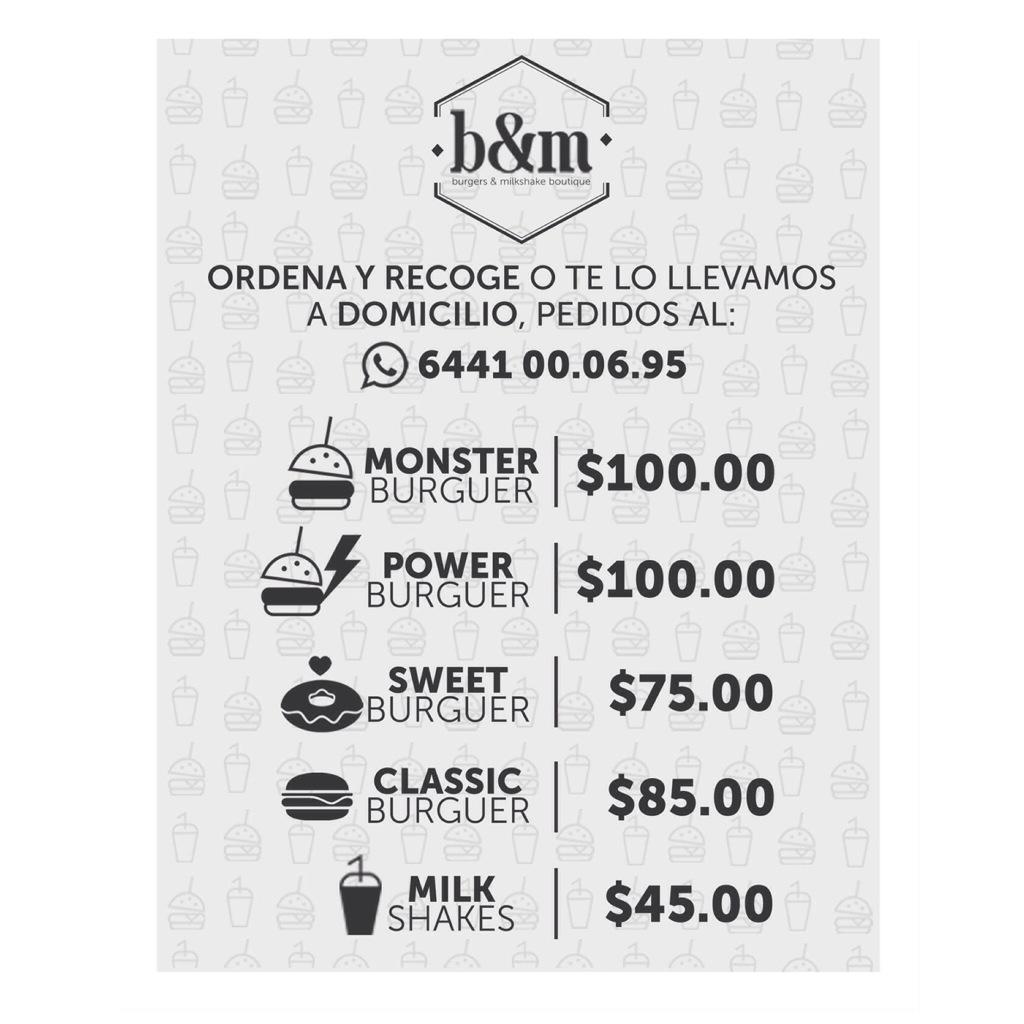 brgrsndmlkshk's tweet photo. Menú •b&amp;m• http://t.co/x6nqwrhOkW