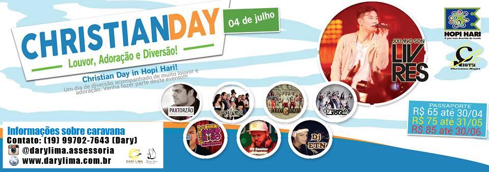 Crhistian Day In HopiHari com Livres pra Adorar entre outros.Inf.19-9.9702-7643 (whatsApp) 
darylimaturismo@gmail.com