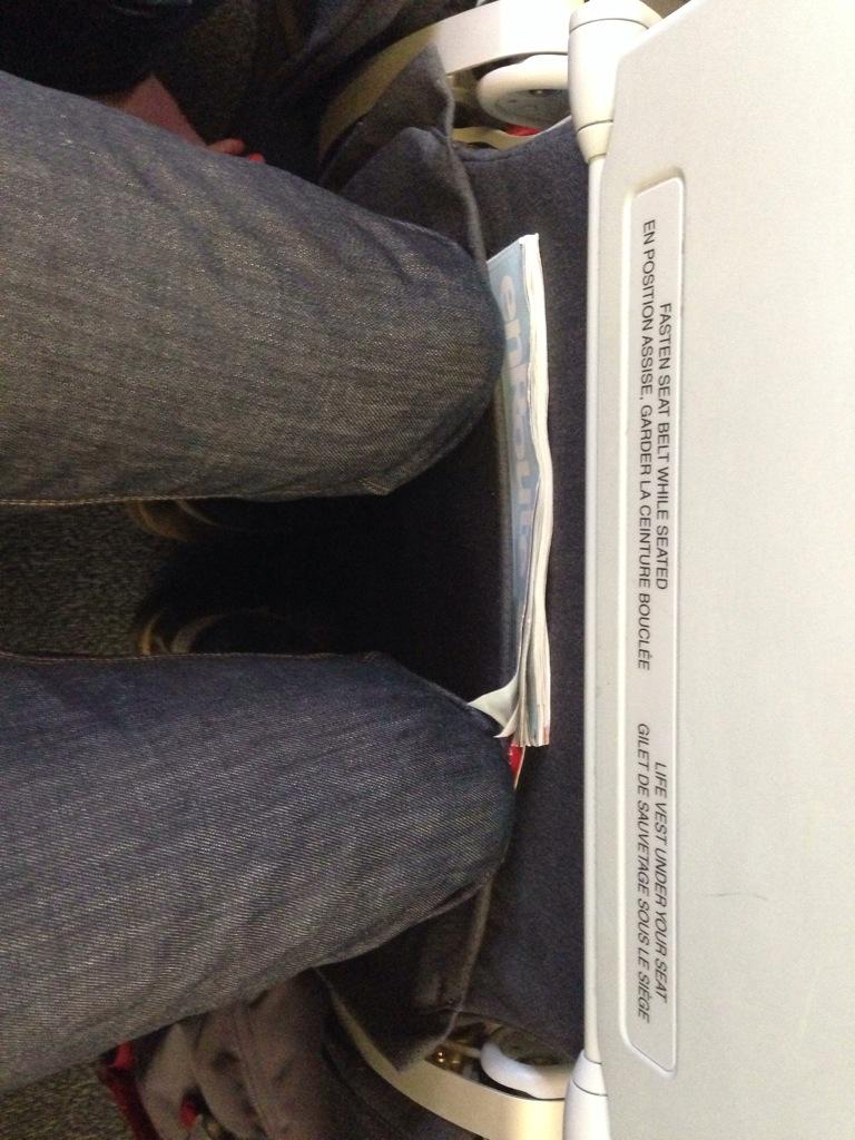 the_real_G's tweet photo. Thanks for the legroom! @AirCanada http://t.co/OIsSoWUpMN