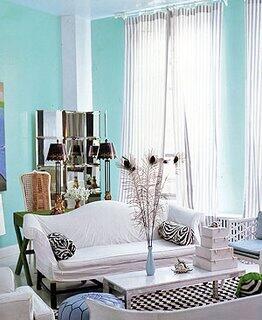 트위터의 憧れのおしゃれ部屋コーデ 님 ティファニーブルーの壁に白い家具を飾った優しいインテリア Http T Co 7ctzybl5ck