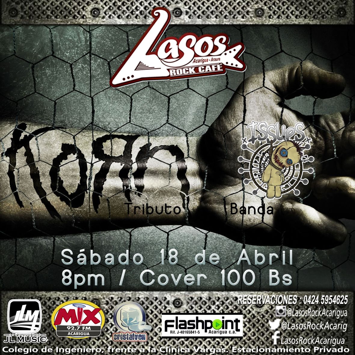 Are you ready? #KoRn ... <a href="/Adalberto_s10/">Adalberto Peña</a> <a href="/wills10oficial/">Willian Gonzalez</a> <a href="/atreyum/">Gustavo Goncalves</a> <a href="/josemperezv/">Jose M Perez</a> @JoG_M .. #NuMetal #tributo #18abril