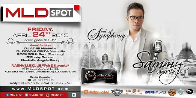 eventmalang's tweet photo. Soul of Symphony w/ Sammy Simorangkir | 24 April 2015 @Nashville_Club | Info: http://t.co/19dZbuSnNa http://t.co/6fRg7rC3AB