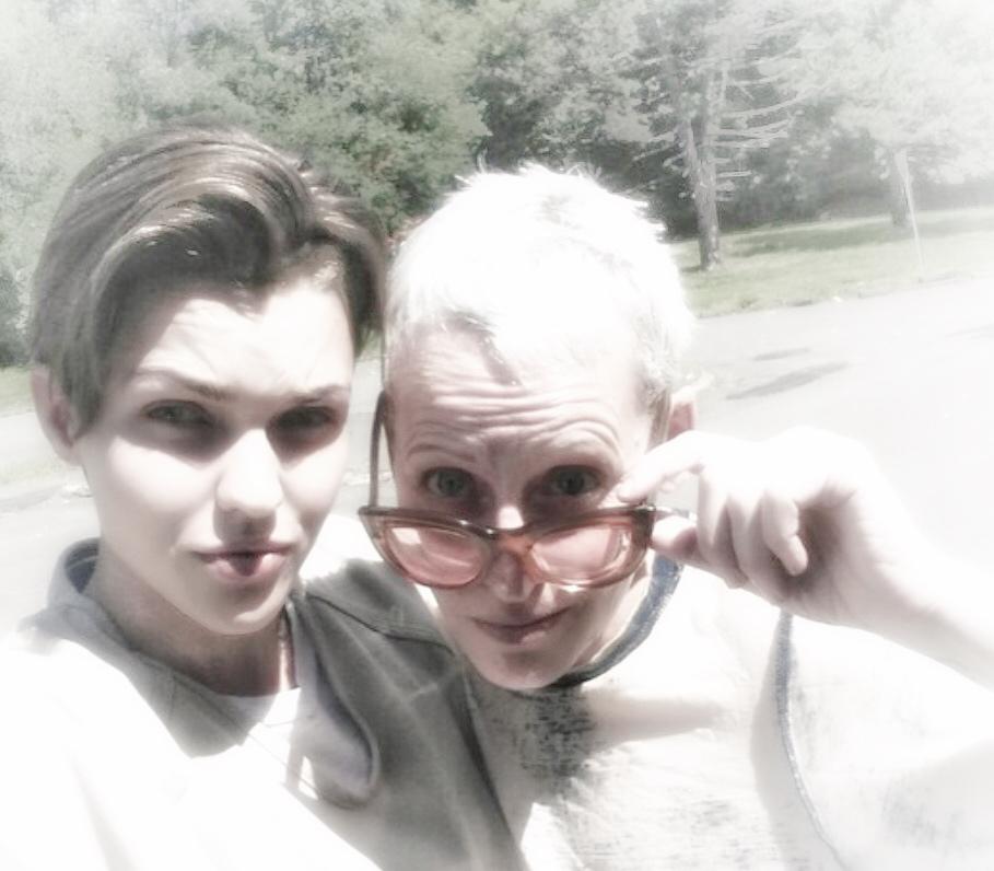 loripetty's tweet image. @RubyRose selfie our first day at work 😍 @oitnb #sorrynotsorry