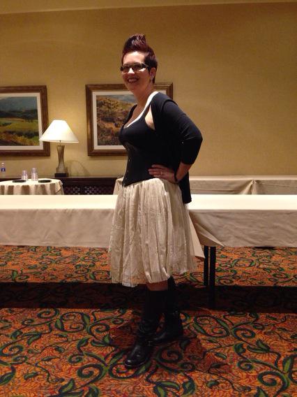 Look 3 and the debut of the femme hawk. Whatcha think? #imsl2015 http://t.co/EMeQM0X5p2<a href="/tag/imsl2015"class="tags"><span>#imsl2015</span></a>