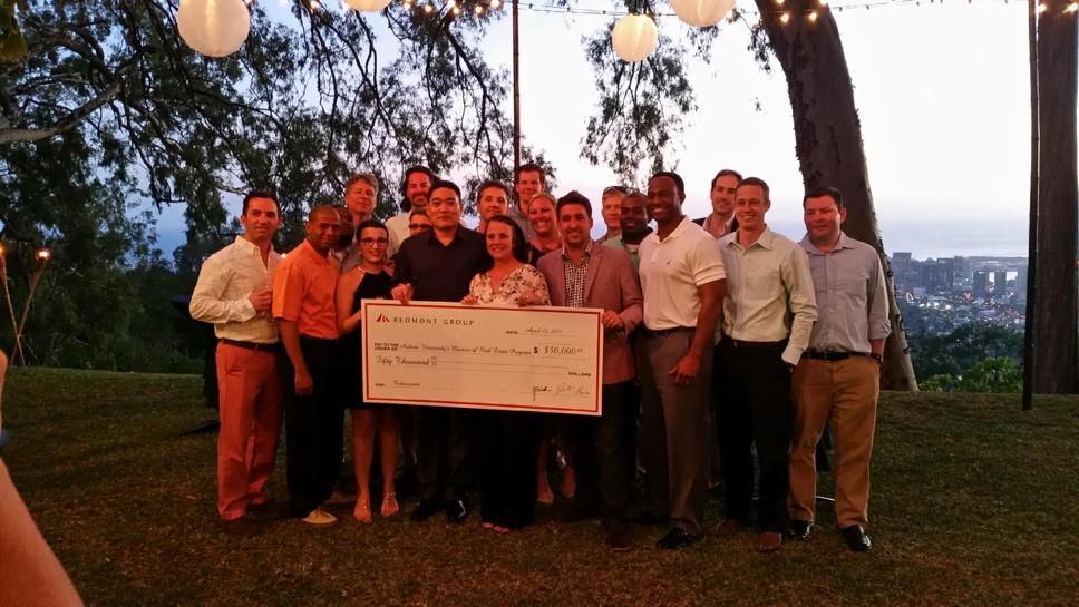 AU_MRED's tweet photo. Redmont Group gives $50,000 to AU MRED.  Many thanks to great MRED Alums who formed their own development company. http://t.co/eztuLQGP0h