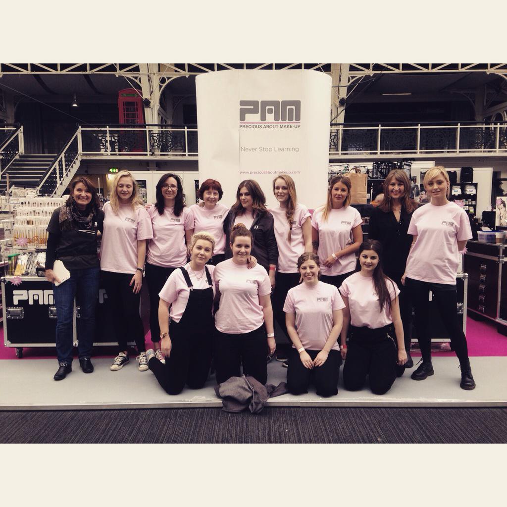 PAM_London's tweet photo. All of us our ready and rearing to go, looking forward to seeing you all @umaexpo #umae2015 #pamldn #mua http://t.co/m6Du41d4RS