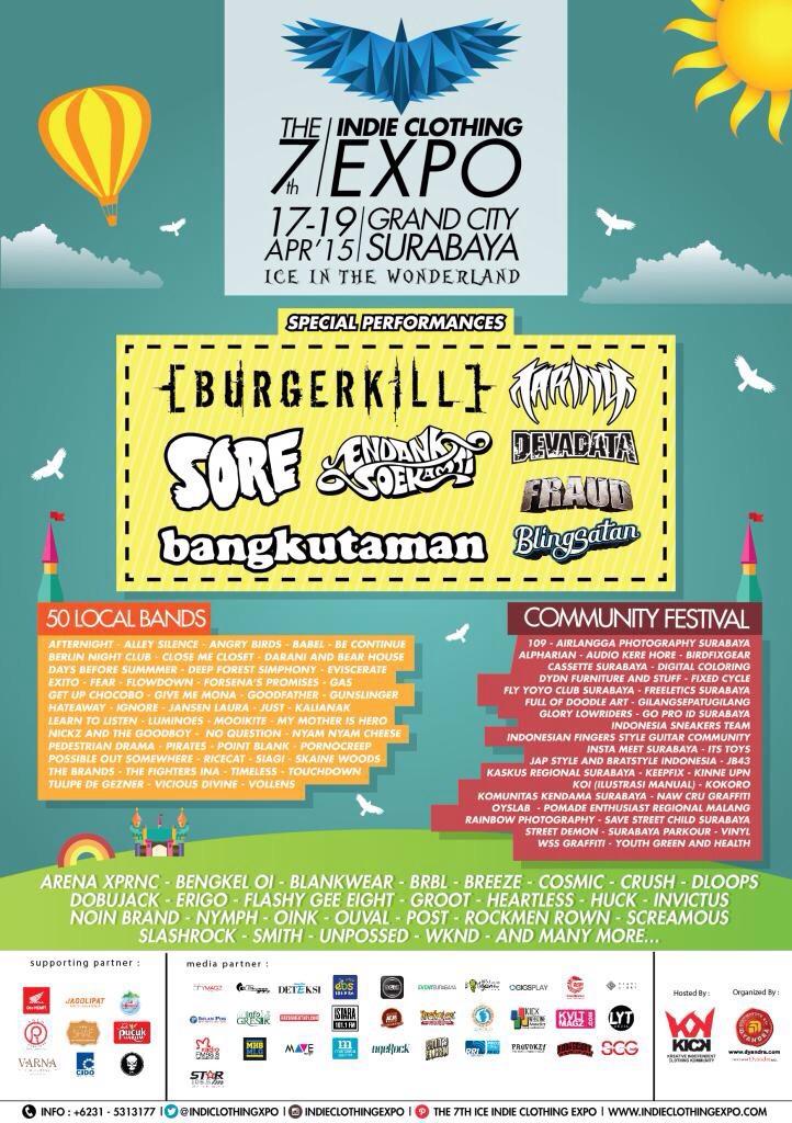 Big event <a href="/indiclothingxpo/">Indie Clothing Expo</a> with deep forest symphony and many others amazing band at <a href="/GrandCitySBY/">Grand City Surabaya</a>. Be there!!